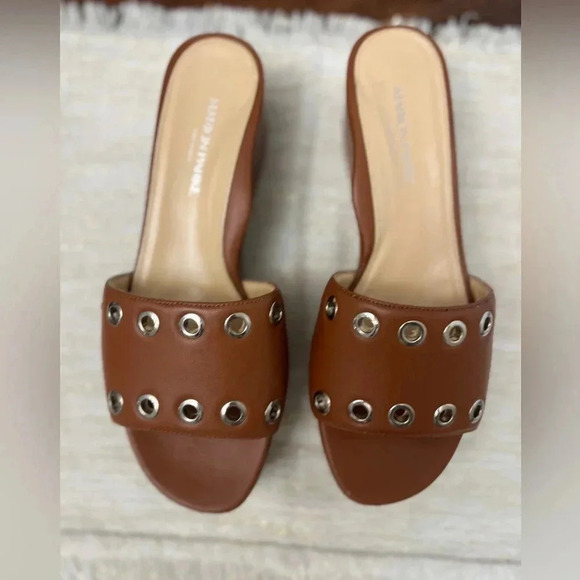 Marion Parke Triple Insole Brown Leather Sandals Size EU 40 US 10 Luxury Classic - Picture 11 of 11